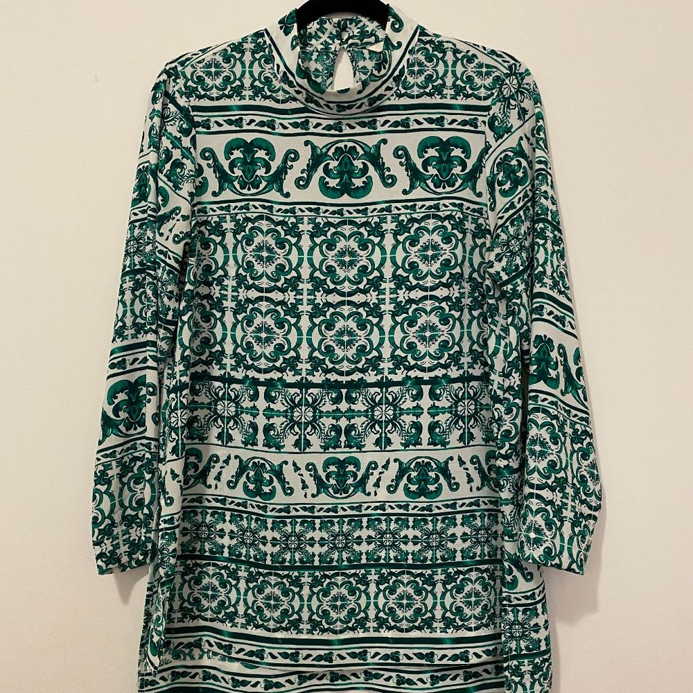 H&M stand collar blouse